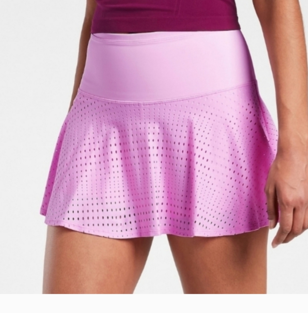 Athleta Tennis Skirt with Mesh Overlay